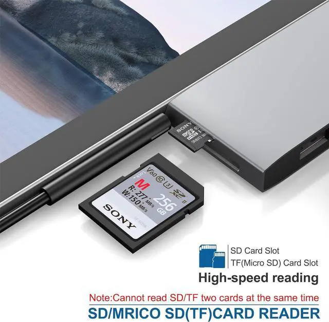 Alt view image 4 of 7 - Surface Pro 6/5/4 Docking Station USB Hub USB 3.0 4K HDMI Hub Adapter SD & TF/Micro SD Memory Card Reader 4K@30Hz HDMI Port Converter Accessories for Microsoft Surface Pro 6/5/4