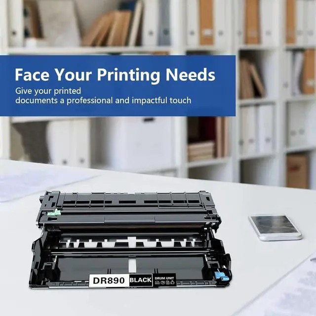 Alt view image 6 of 7 - DR890 Drum Unit High Yield 2 Pack Compatible DR890 DR-890 DR 890 Drum Unit Replacement for Brother HL-L6250DW HL-L6400DW HL-L6400DWT MFC-L6750DW MFC-L6900DW Drum Printer