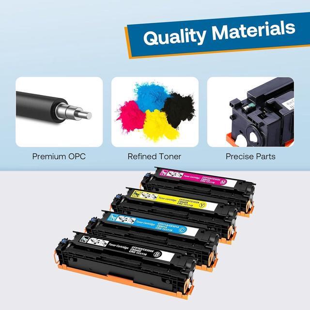 Alt view image 5 of 6 - Ennovor 128A Toner Cartridges High Yield Compatible for HP 128A CE320A CE321A CE322A CE323A Work with HP Laserjet Pro CM1415fn CM1415fnw CP1525n CP1525nw Printer (Black Cyan Yellow Magenta, 4 Pack)