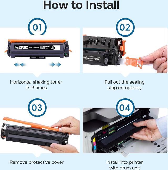 Alt view image 6 of 6 - Ennovor 128A Toner Cartridges High Yield Compatible for HP 128A CE320A CE321A CE322A CE323A Work with HP Laserjet Pro CM1415fn CM1415fnw CP1525n CP1525nw Printer (Black Cyan Yellow Magenta, 4 Pack)