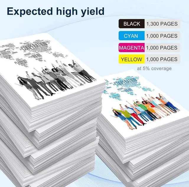 Alt view image 3 of 6 - Ennovor OFFICE-COLOR Replacement for HP 130A Toner Cartridges Set Works with HP Color Laserjet pro MFP M177fw,M176n Printer Ink (Black,Cyan, Magenta, Yellow 4 Pack)