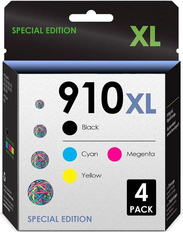 Main image of 5-Star Officejet Pro 8015e, 8020 Printer Compatible with 910 Ink Cartridges. Compatible for Officejet Pro 8015e / 8035e / 8020/8035 Series. 4 Pack (Black Cyan Magenta Yellow)