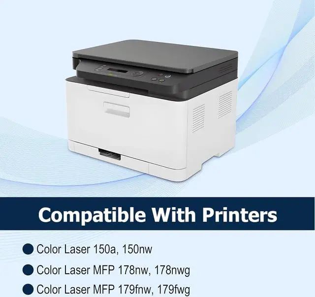 Alt view image 2 of 7 - 116A Toner Cartridge Set Replacement for HP Color Laserjet Pro 150A 150nw 178nw 178nwg 179fnw 179fwg Printer Toner (Black,Cyan, Magenta, Yellow 4 Pack)