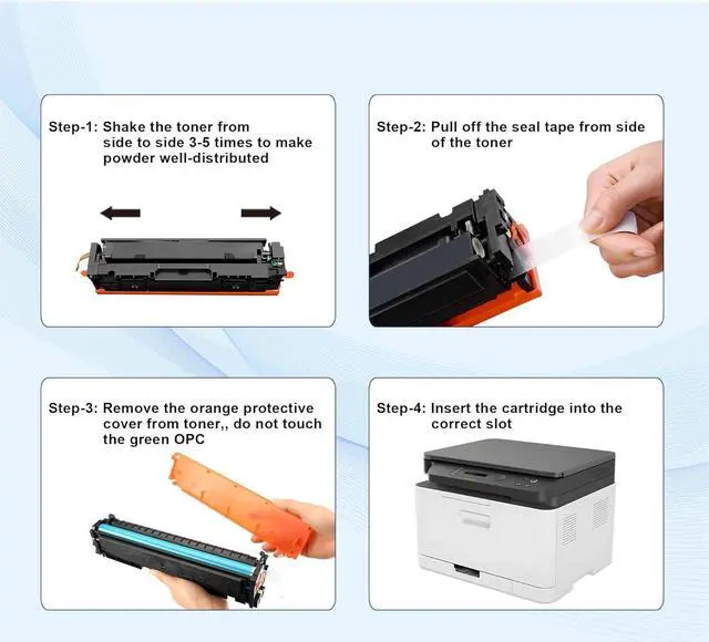 Alt view image 5 of 7 - 116A Toner Cartridge Set Replacement for HP Color Laserjet Pro 150A 150nw 178nw 178nwg 179fnw 179fwg Printer Toner (Black,Cyan, Magenta, Yellow 4 Pack)