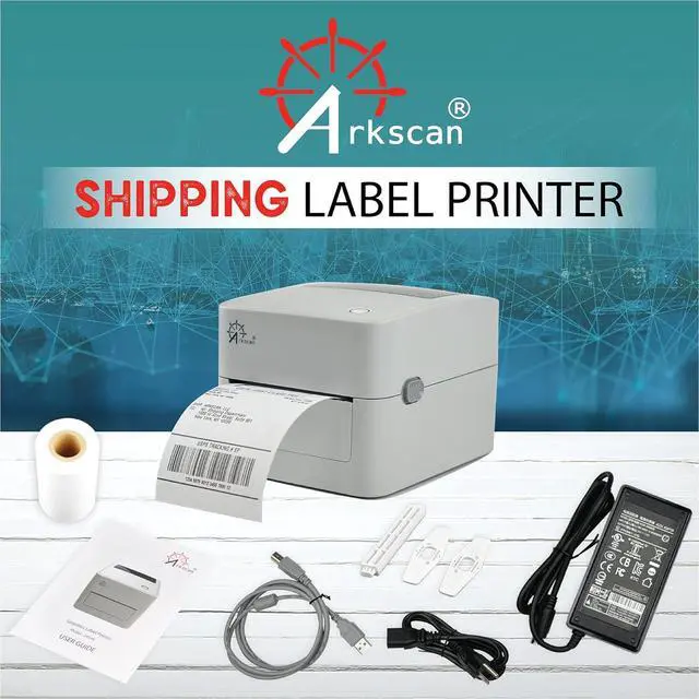 Alt view image 2 of 7 - Ennovor 2054K-USB Upgraded 2054A Shipping Label Printer for Windows Mac Chromebook, Support Amazon Ebay Paypal Etsy Shopify ShipStation UPS USPS FedEx, fit Roll & Fanfold 4x6 Direct Thermal
