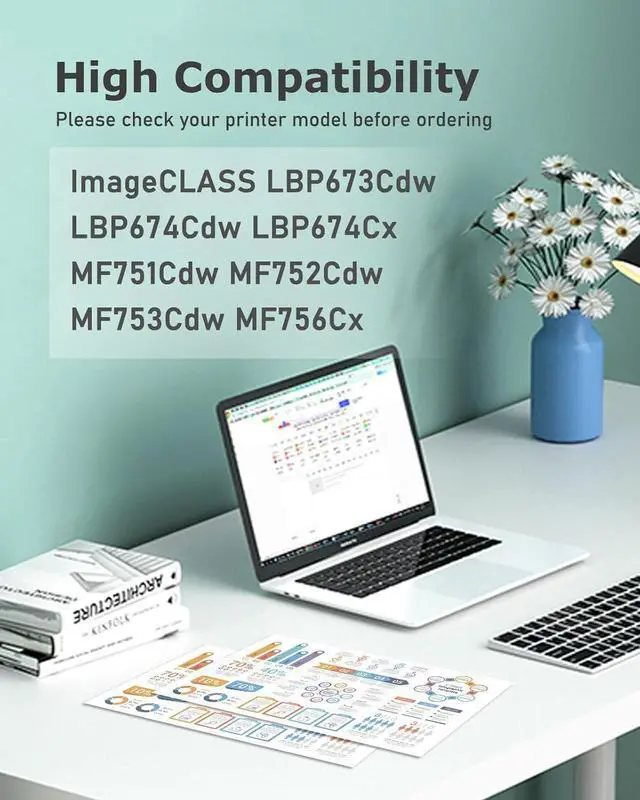 Alt view image 2 of 7 - KALOKING 069H No Chip Toner Cartridge for Canon 069 069H 1 Cyan for imageCLASS MF751Cdw Printer(Need Special Tools for Installation, Tools Need to be Purchased Separately)