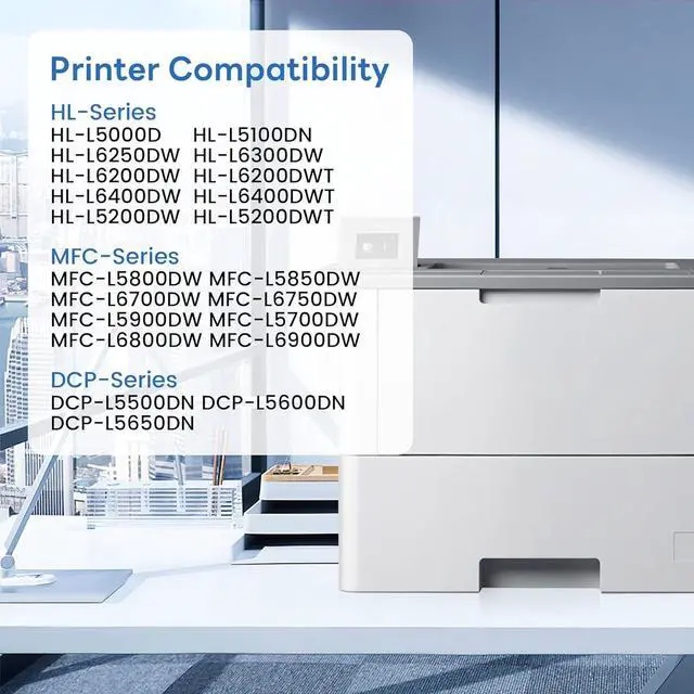 Alt view image 2 of 6 - Ennovor TN-850 TN850 Toner 2 Pack Compatible TN850 High Yield Black Toner Cartridge Replacement for Brother TN-850 MFC-L5850DW MFC-L5700DW MFC-L5900DW MFC-L6900DW MFC-L6800DW Toner.
