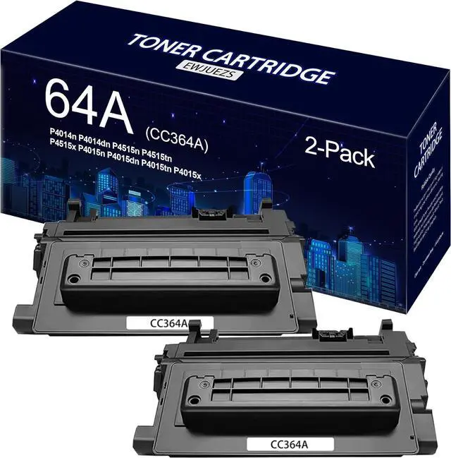 Main image of Ennovor 64A CC364A Black Toner Cartridge Compatible 64A CC364A Toner Replacement for HP P4014n P4014dn P4015n P4015dn P4015tn P4015x P4515n P4515tn P4515x (2 Pack).