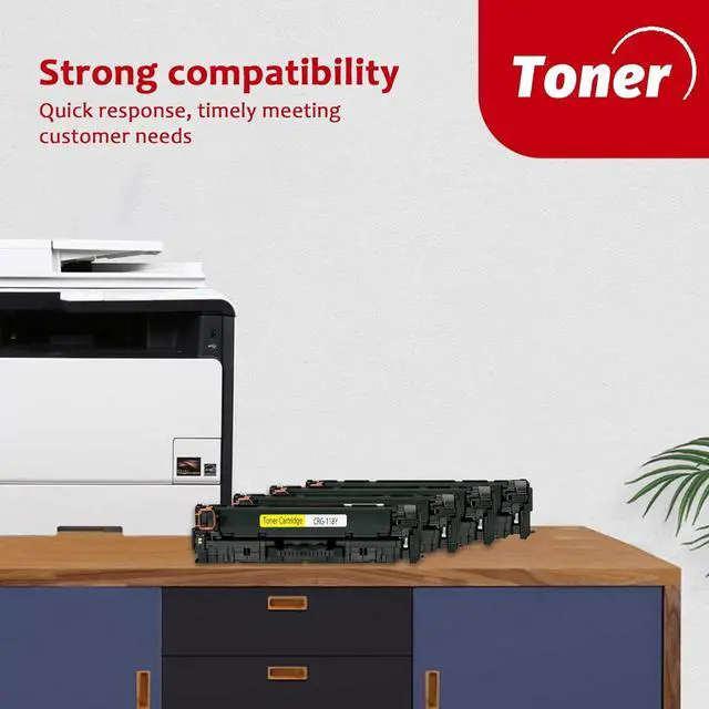 Alt view image 5 of 6 - Ennovor High-Yield 118 Remanufactured Toner Cartridges (4-Pack, Black, Cyan, Magenta, Yellow) - Vsenk Compatible 118BK 118C 118M 118Y Toner Replacement for Color imageCLASS MF8350Cdn MF8380Cdw Printer