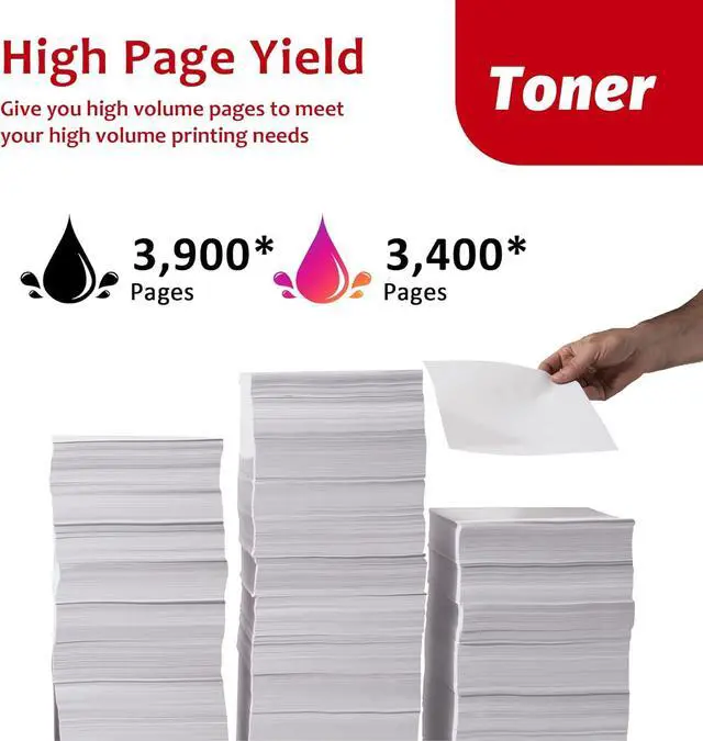 Alt view image 3 of 6 - Ennovor High-Yield 118 Remanufactured Toner Cartridges (4-Pack, Black, Cyan, Magenta, Yellow) - Vsenk Compatible 118BK 118C 118M 118Y Toner Replacement for Color imageCLASS MF8350Cdn MF8380Cdw Printer