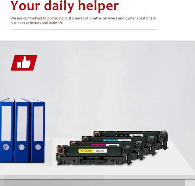 Alt view image 6 of 6 - Ennovor High-Yield 118 Remanufactured Toner Cartridges (4-Pack, Black, Cyan, Magenta, Yellow) - Vsenk Compatible 118BK 118C 118M 118Y Toner Replacement for Color imageCLASS MF8350Cdn MF8380Cdw Printer