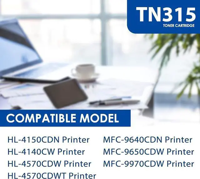 Alt view image 2 of 7 - TN315C High Yield Cyan Toner Cartridge: 1-Pack Cyan TN315 Toner Replacement for Brother TN-315 TN-315C Toner Cartridge HL-4150CDN 4140CW 4570CDW 4570CDWT MFC-9640CDN 9650CDW 9970CDW Printer
