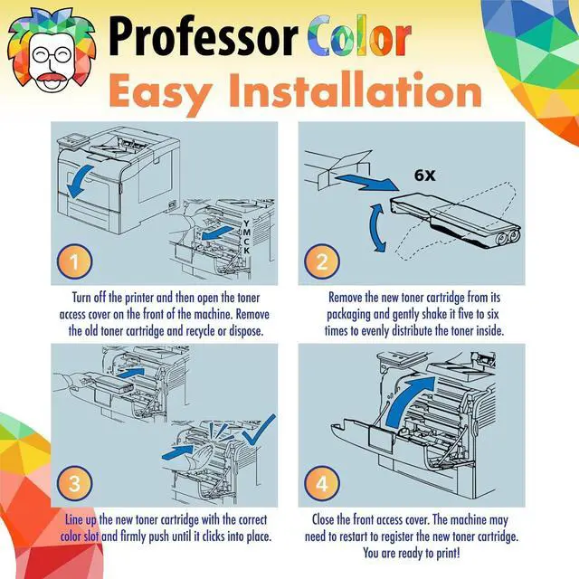 Alt view image 6 of 7 - Ennovor Professor Color Re-Coded OEM Toner Cartridge Replacement for Xerox VersaLink C405 C400 C400D C400DN MFP C405DN C405N C405 | 106R03526 - Extra High Yield Cyan (8,000 Pages)
