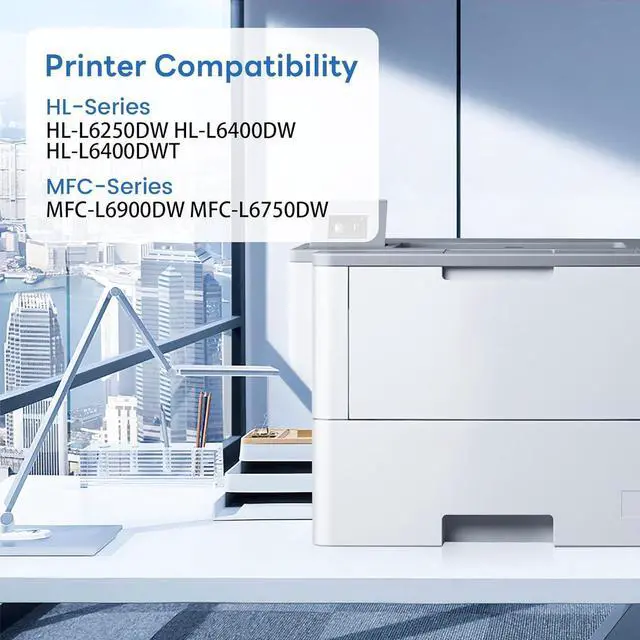 Alt view image 2 of 6 - Ennovor TN890 TN-890 2 Pack Compatible TN-890 Ultra High Yield Toner Cartridge Replacement for Brother MFC-L6900DW HL-L6400DW HL-L6250DW MFC-L6750DW Toner Printer.