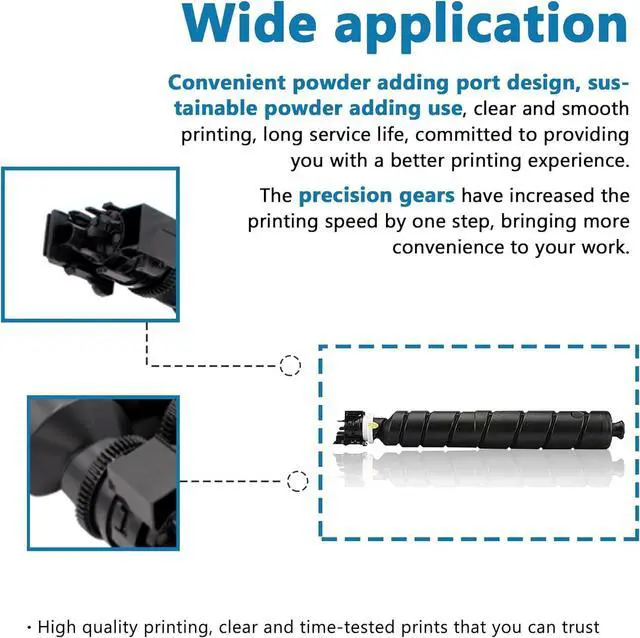 Alt view image 6 of 7 - TK8547 TK-8547 Black Toner Cartridge 1 Pack - Lovn TK-8547K Toner Cartridge (Up to 30,500 Pages) Replacement for Kyocera TASKalfa 4054ci 5054ci Printer