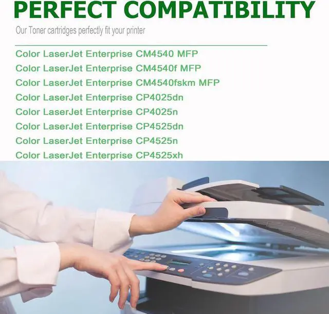 Alt view image 2 of 7 - Ennovor 647A 648A Toner Cartridge for HP Color Laserjet Enterprise CM4540 MFP, CP4025, CP4525 Series (Black, Cyan, Magenta, Yellow 4 Pack)
