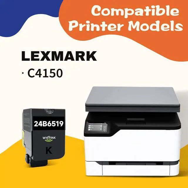 Alt view image 2 of 6 - Ennovor C4150 Black 24B6519 Remanufactured Toner Cartridge Replacement for Lexmark C4150 Printer (1 Pack)