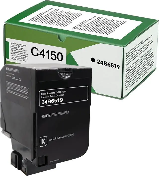 Main image of Ennovor C4150 Black 24B6519 Remanufactured Toner Cartridge Replacement for Lexmark C4150 Printer (1 Pack)