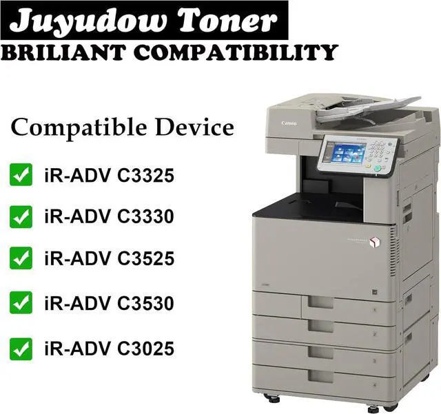 Alt view image 3 of 7 - Ennovor Compatible Toner Cartridge Replacement for Canon GPR53 GPR-53 Toner ImageRunner Advance iR-ADV C3325 C3330 C3525 C3530 C3025 Printer, High Yield 36000 Pages (4 Packs, BK, C, Y, M)