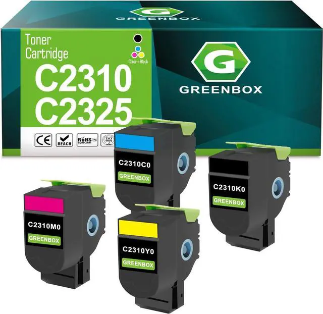 Main image of Ennovor GREENBOX Remanufactured C2310 C2325 Toner C2310K0 C2310C0 C2310M0 C2310Y0 Toner Cartridge Compatible for Lexmark C2325 C2425 C2535 MC2325 MC2425 MC2535 MC2640 Series Printer Ink