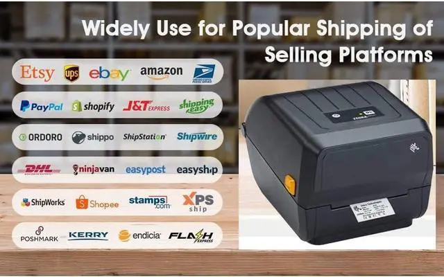 Alt view image 2 of 5 - Ze bra GC420t (Upgraded to ZD220t) ! ZD220t Thermal Transfer & Direct Desktop Printer Label 4X6 for Shipping Labels, Receipt Bar codes 203DPI.! Print Width 4 in.