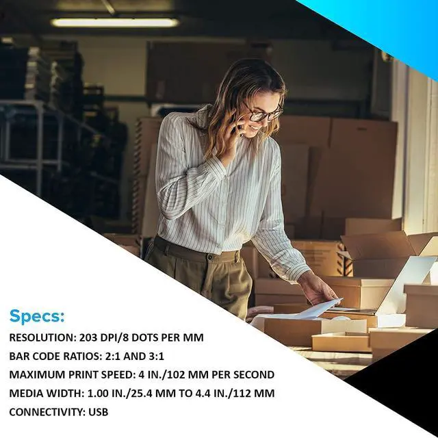 Alt view image 5 of 5 - Ze bra GC420t (Upgraded to ZD220t) ! ZD220t Thermal Transfer & Direct Desktop Printer Label 4X6 for Shipping Labels, Receipt Bar codes 203DPI.! Print Width 4 in.