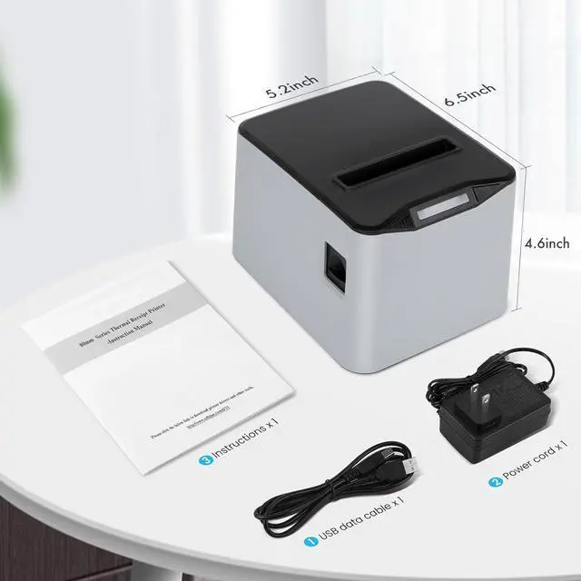 Alt view image 7 of 7 - NUCOUN Thermal Receipt Printer,80mm USB POS Printer,Auto Cutter,Support Cash Drawer,Support Windows/Mac/Linux,Printer for Home Office Restaurant