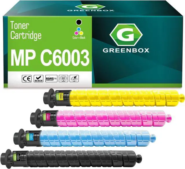 Main image of Ennovor GREENBOX MP C6003 Toner Cartridge Compatible for Ricoh MP C6003 MP C4503 MP C5503 MP C6004 MP C6004ex MP C4504 MP C4504ex C5504 Printers (33k Pages) for 841849 841851 841852 841850 Cartridge
