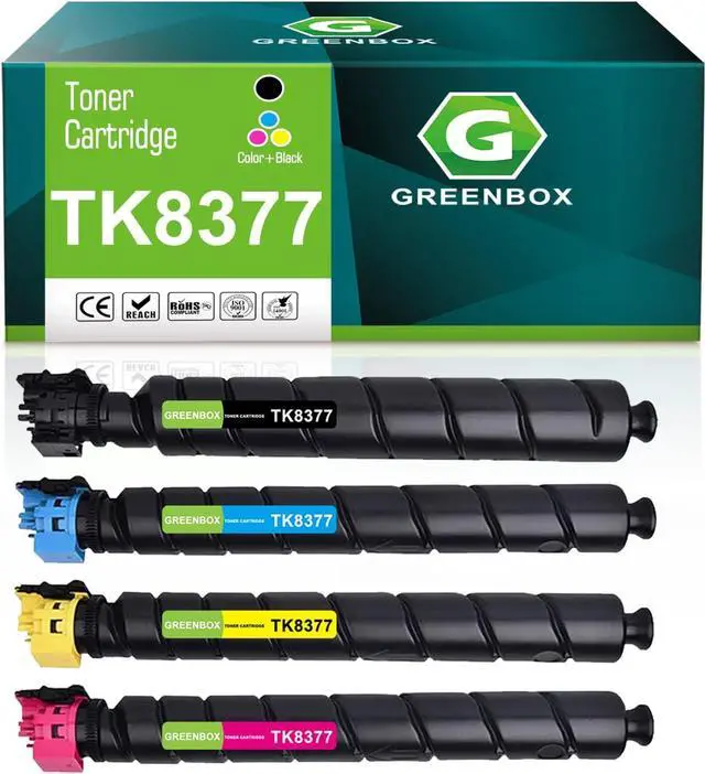 Main image of Ennovor GREENBOX Compatible TK8377 Toner Cartridge Replacement for TK8377 TK-8377K TK-8377C TK-8377M TK-8377Y for TASKalfa 3554ci Printer (Black Cyan Yellow Magenta, 4 Pack)