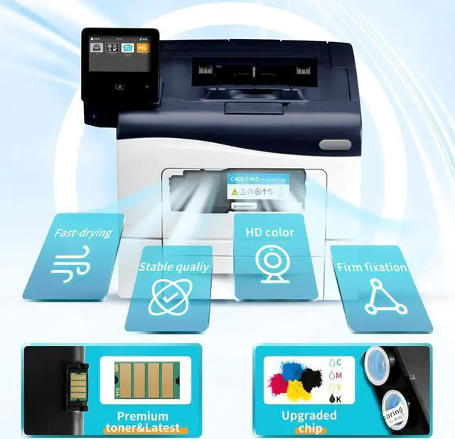 Alt view image 5 of 7 - Versalink C405 Toner for Xerox C400 Toner Cartridge,106R03512 106R03513 106R03514 106R03515 Ink Cartridge,High Capacity Toner Bundle Compatible with C405YDN C400DN Multifunction Color Printer(4 Pack)