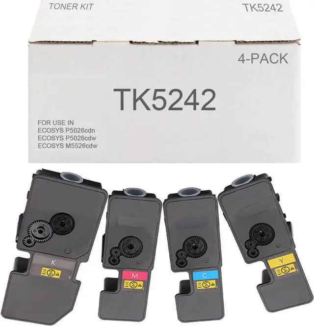 Main image of Ennovor TK5242 Toner Compatible for Kyocera TK-5242 TK5242K TK5242C TK5242M TK5242Y (4 Pack, BK/C/M/Y) for Kyocera ECOSYS P5026cdw M5526cdw Toner