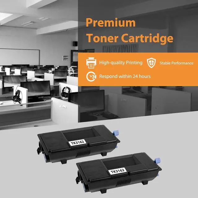 Alt view image 6 of 6 - Ennovor TK3162 TK-3162 Toner Cartridge Compatible for Kyocera TK-3162 1T02T90US0 for P3055dn P3045dn P3050dn P3060dn Extra High Capacity (13,000 Pages,2-Pack)