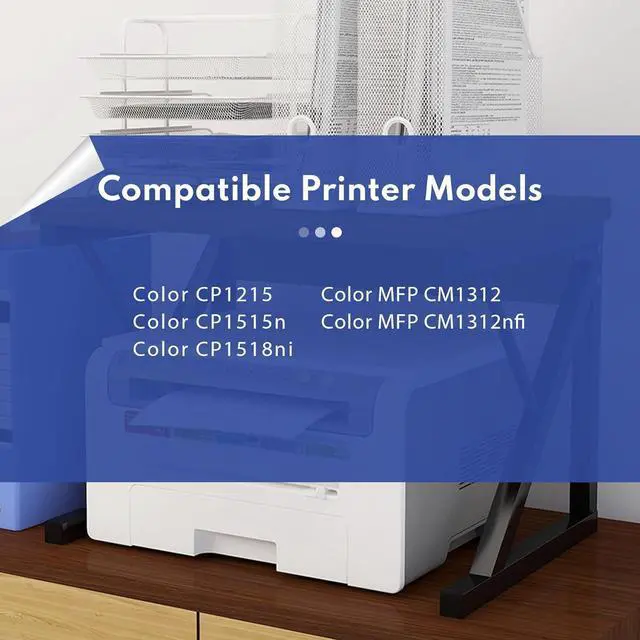 Alt view image 2 of 7 - 125A Toner Cartridges 4 Pack High Yield (with Chip) Toner Cartridge: Replacement for HP 125A CB540A CB541A CB542A CB543A with Color CP1215 CP1515n CP1518ni, MFP CM1312 CM1312nfi Printer 125A Set