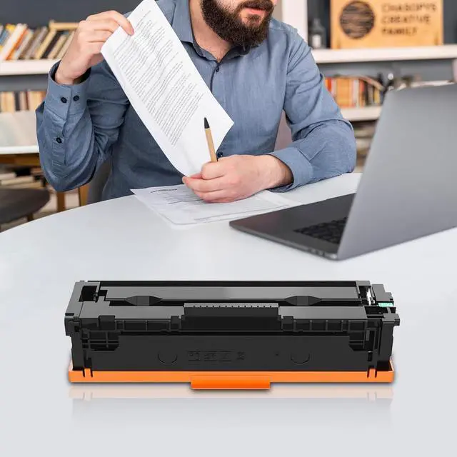 Alt view image 6 of 7 - 125A Toner Cartridges 4 Pack High Yield (with Chip) Toner Cartridge: Replacement for HP 125A CB540A CB541A CB542A CB543A with Color CP1215 CP1515n CP1518ni, MFP CM1312 CM1312nfi Printer 125A Set