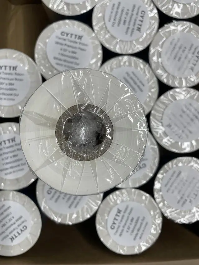 Alt view image 5 of 5 - Thermal Transfer Ribbon - White Premium Resin Printer Ribbon - 1 Roll (4.33" x 984') 110mm*300m 1"Core Ink Out for Zebra Sato Datamax Tsc Tec Printer
