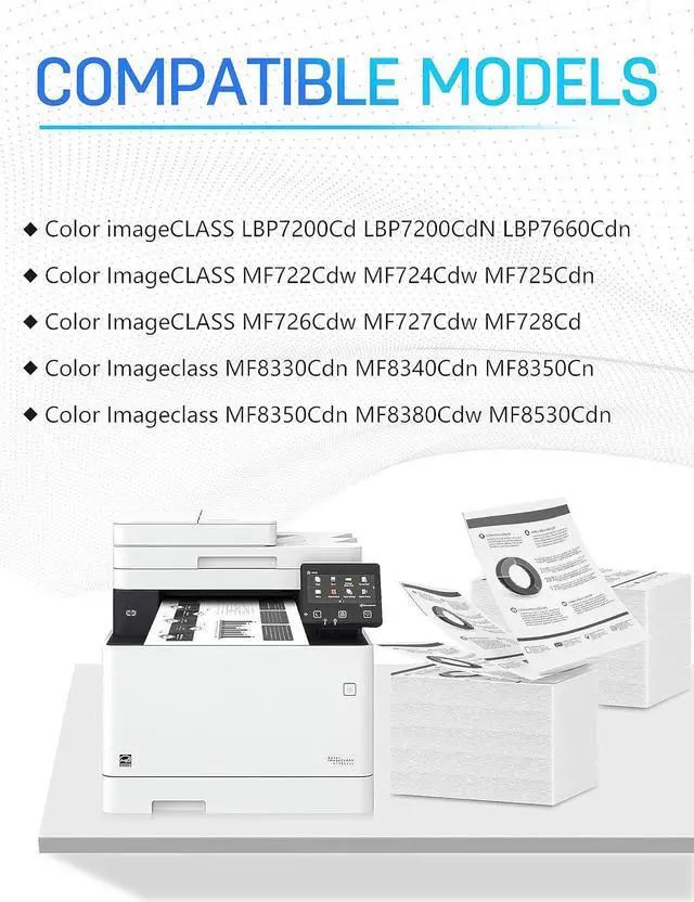 Alt view image 2 of 7 - Ennovor 118 Toner Cartridge Replacement for Canon 118 CRG118 CRG 118 for Canon Color Imageclass MF726Cdw MF8350Cdn MF8380Cdw MF8580Cdw MF729cdw Printer(Black Cyan Magenta ,4 Pack)