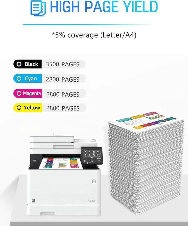 Alt view image 3 of 7 - Ennovor 118 Toner Cartridge Replacement for Canon 118 CRG118 CRG 118 for Canon Color Imageclass MF726Cdw MF8350Cdn MF8380Cdw MF8580Cdw MF729cdw Printer(Black Cyan Magenta ,4 Pack)