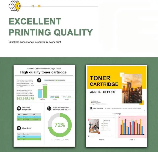 Alt view image 4 of 6 - Ennovor C2310K0 C2310C0 C2310M0 C2310Y0 Toner Cartridge Set (4Pack, BK/C/M/Y) - Replacement for Lexmark C2310 Toner Cartridge C2325dw, C2425dw, C2535dw, MC2325adw, MC2425adw Printer