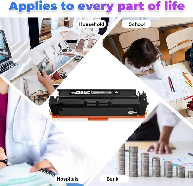 Alt view image 7 of 7 - 204A Toner Cartridge Compatible with HP 204A 204A CF510A CF511A CF512A CF513A and Compatible Color Printer MFP M154a M154nw M180n M180nw M181 M181fw Printer (Black Cyan Yellow Magenta)