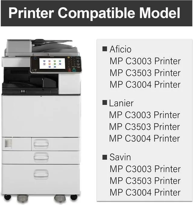 Alt view image 2 of 6 - MP C3503 C3003 Cyan Toner Cartridge (1-Pack) : Bispe High Yield 841816 Toner Cartridge Replacement for Ricoh MP C3003 MP C3503 MP C3004 MP C3504 Printer