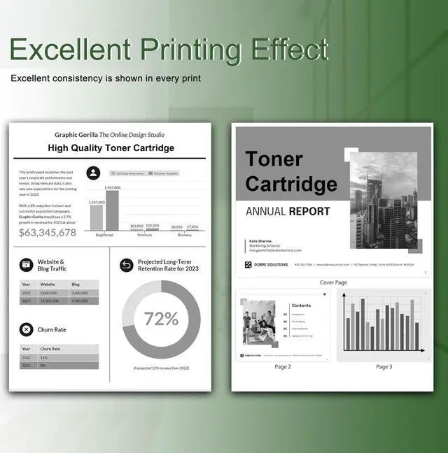 Alt view image 4 of 6 - Ennovor 50F1X00 Extra High Yield Black Toner Cartridge(2-Pack) Compatible Replacement for Lexmark 50F1X00 501X Toner Cartridge Work for MS410 MS510 MS610 MS415 MS610dn Printer