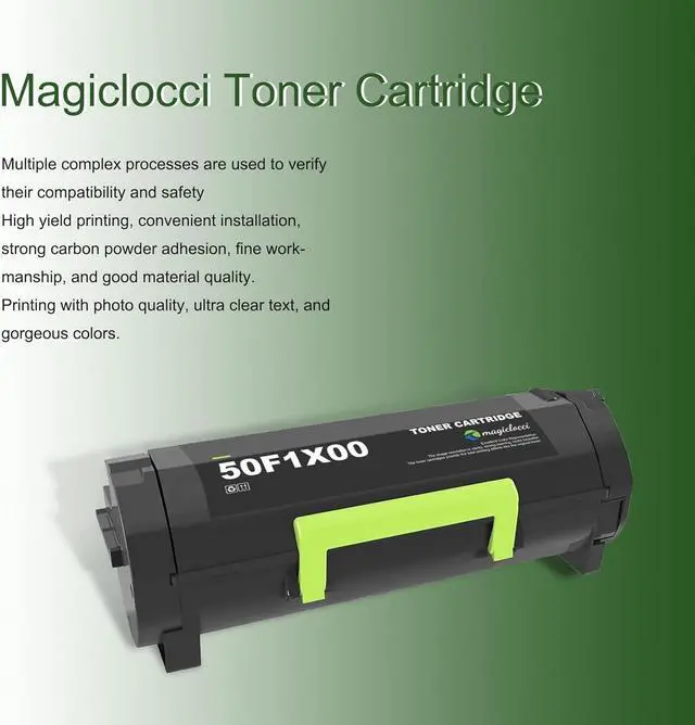 Alt view image 5 of 6 - Ennovor 50F1X00 Extra High Yield Black Toner Cartridge(2-Pack) Compatible Replacement for Lexmark 50F1X00 501X Toner Cartridge Work for MS410 MS510 MS610 MS415 MS610dn Printer