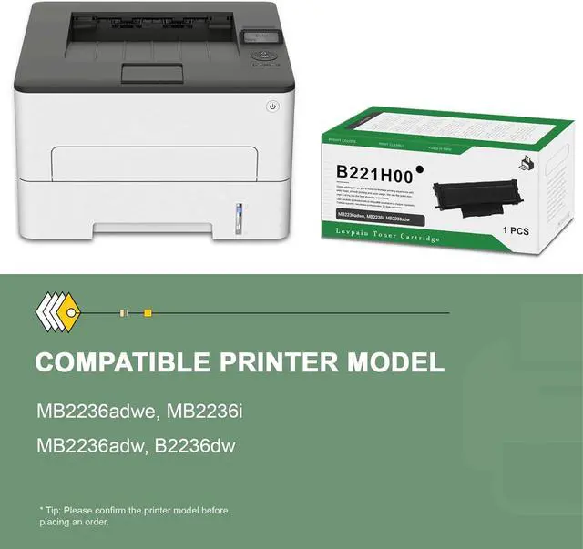 Alt view image 2 of 6 - Ennovor B221H00 High Yield Toner Cartridge(1-Pack) - Lvan Compatible B221H00 Black Toner Cartridge Replacement for Lexmark MB2236adwe MB2236i MB2236adw B2236dw Printer