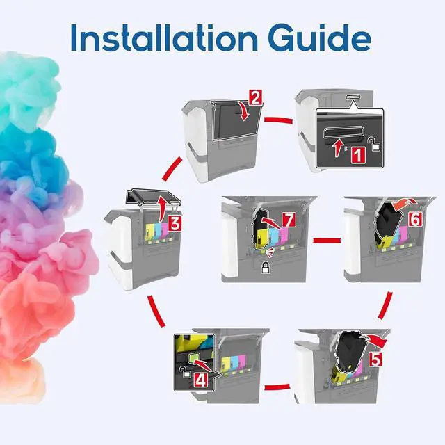 Alt view image 5 of 6 - Ennovor Remanufactured Toner Cartridge Replacement for Lexmark CS720 CS720de CS720dte CS725 CS725de CS725dte CX725 CX725de CX725dte 74C10K0 74C10C0 74C10M0 74C10Y0 (High Yeild, 4-Pack)