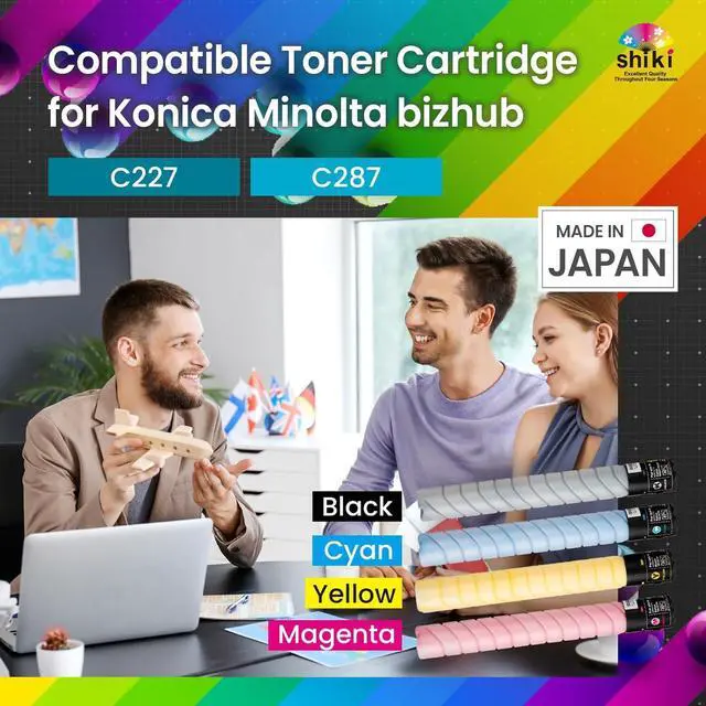 Alt view image 2 of 7 - Ennovor SHIKI Compatible Toner Cartridge Replacement for Konica Minolta bizhub C227 C287 TN221C A8K3430 (Cyan, 21000 Pages)