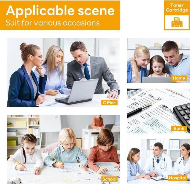 Alt view image 6 of 6 - Ennovor E525W Black Toner Cartridges Replacement for Dell 593-BBJX E525 E525W Printer Ink, 2 Pack