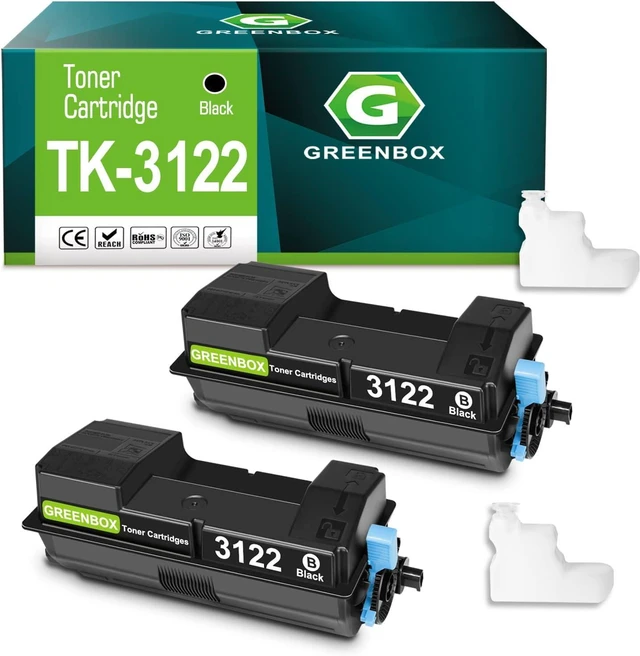 Main image of GREENBOX Compatible Toner Cartridge Replacement for TK-3122 TK3122 1T02L10US0 for Ecosys FS-4200DN M3550idn Printer (2-Pack Black)