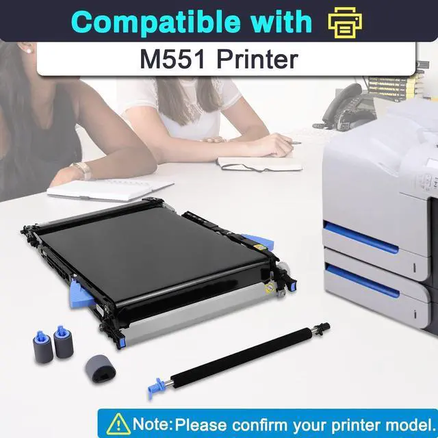 Alt view image 2 of 7 - CF081-67904 Transfer Belt Kit(RM2-7448) for M551 Includes RM1-8177 ITB, CF081-67907 Transfer Roller and CF081-67903 Roller Kit