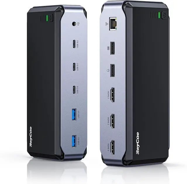 Main image of USB C Docking Station Dual Monitor for MacBook Pro/Air, 13-in-1 Triple 4K Display Laptop USB-C Hub, Type C Dock with 3 * 4K HDMI, PD3.0, 7 USB, RJ45, 3.5mm Audio