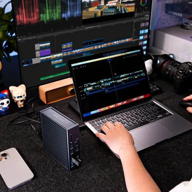 Alt view image 7 of 7 - ACASIS Thunderbolt 4 Dock 21-IN-140gbps for MacBook Pro Docking Station Dual Monitor, 8K60Hz HDMI 2.5 GbE Ethernet SD/TF 4.010Gbps 7*USB C/A, 3.5mm Audio, 40Gbps Dock for Mac/Dell/HP/Lenovo/ThinkPad